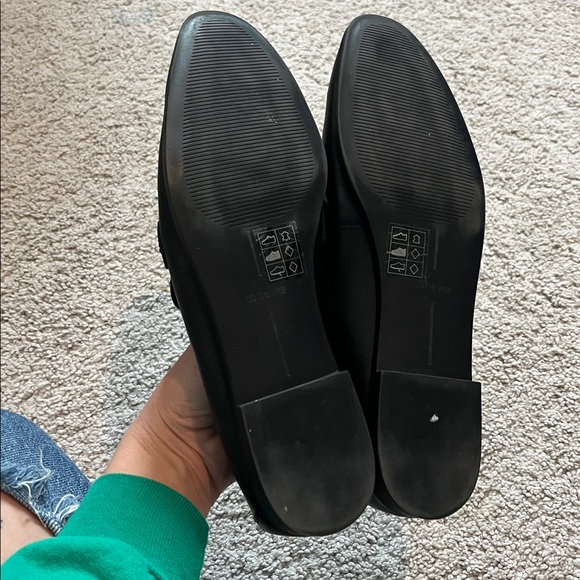 Dolce Vita Gold Chain Buckle Black Loafers - Picture 5 of 7